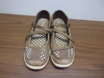 Skechers Womens Brown SN 21792 Double Strap Flat Mary Jane Shoes Size US 8.5 • $20.99