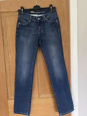 M&S Indigo Collection Ladies Blue Cotton Denim Jeans Size 8 Straight Leg VGC  • £0.99