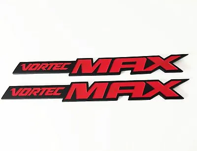 2x Vortec Max Emblem Badge For 06-09 Silverado Truck 6.0 Liter Sticker Black Red • $16.14