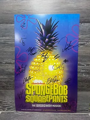 $232 • Buy Spongebob Squarepants, Palace Theatre, Cast Signed, Broadway Window Card/poster