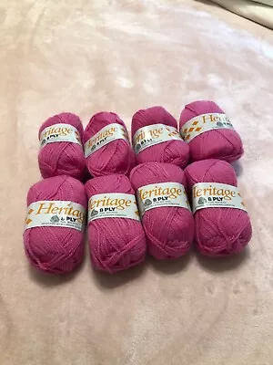 Heritage 8 Ply Pure Wool In A Lovely Shade Of Pink - 400 Grams • $40