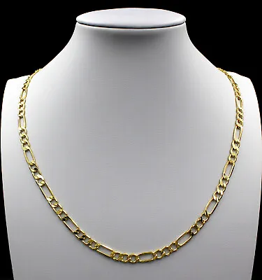 Real 10K Yellow Gold Figaro Link Chain Necklace 2.5mm 16  18  20  22  24  26  • $149.99