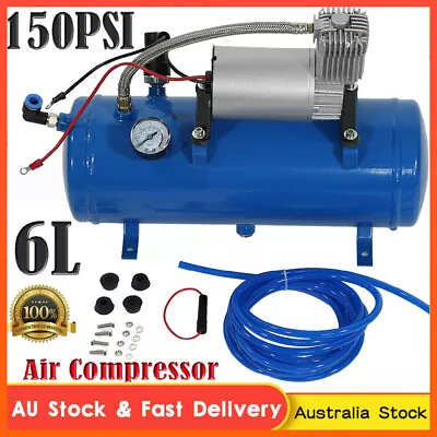 12V Air Compressor 120psi With 6L Tank Tyre Inflator Pump For Air Horn Truck • $119.89