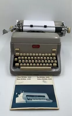 Vintage Royal 440 Gray Portable Professional Mechanical Typewriter • $13