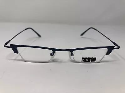 OGI Eyeglasses Frame 2133 COL.68 42-22-140 Blue Half Rim Metal PS58 • $43.75