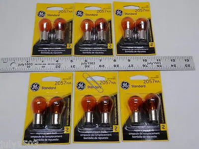 $23.90 • Buy (12) New GE 2057NA Miniature Lamp Bulb 27w 7w Dual Contact 12 Volt S8 12v