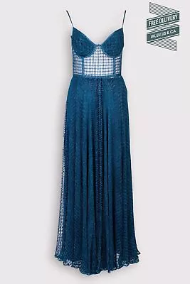 RRP€2850 MISSONI Fishnet Long Dress IT40 US4 UK8 S Silk Blend LinedMade In Italy • $631.61