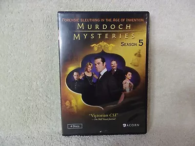 Murdoch Mysteries: Season 5 (DVD 2013 4-Disc Set) Yannick Bisson  **LIKE NEW** • $14.99