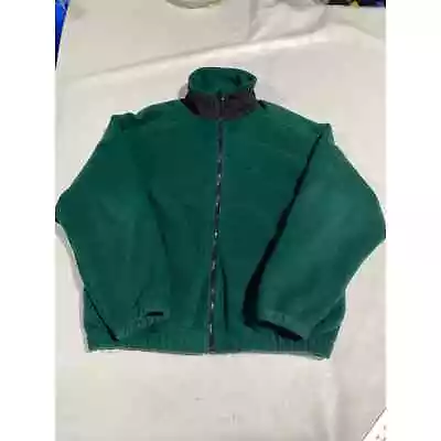 80's 90's Vintage Eddie Bauer Ebtek Green Fleece Jacket Sz XL • $30