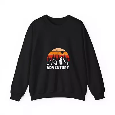 Retro Mountain Adventure Unisex Heavy Blend Crewneck Sweatshirt • $49.99