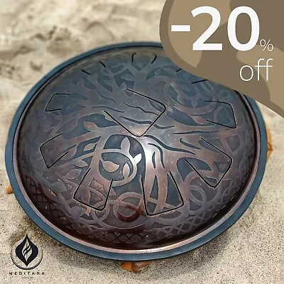 Steel Tongue Drum Meditara Breeze - 38 Cm (15 In) Handpan Handmade Tank Drum • $176