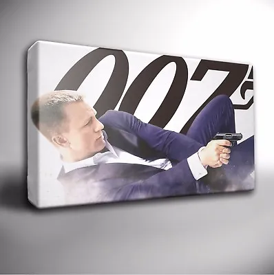 007 James Bond SKYFALL Film DANIEL CRAIG - Giclee CANVAS Wall Art Print • £27.99