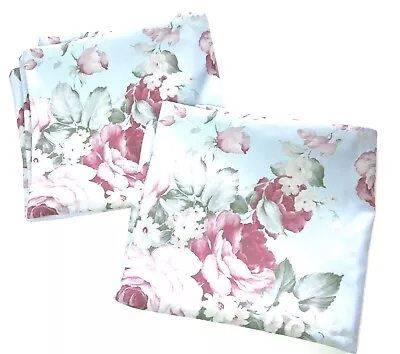 Pillow Throw Zip Cover Set 2 Vintage Shabby Chic Rose Florals Square Case NWOT • $33.97