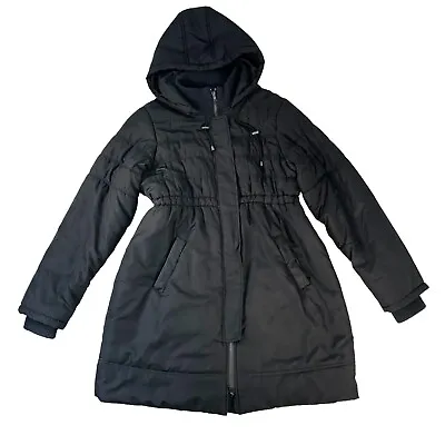 Motherhood Maternity Winter Puffer Jacket Expandable Pregnancy Coat Medium Tall • $59.99