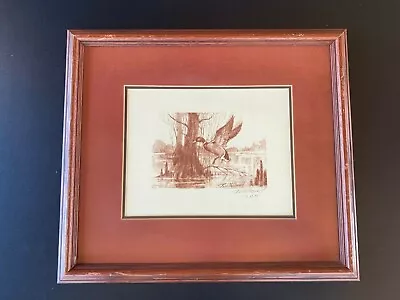 Framed R.J. McDonald Art Print Of Duck  • $45