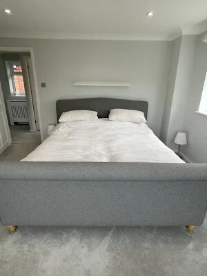 £175 • Buy Super King Size Bed, Grey Upholstered From Next