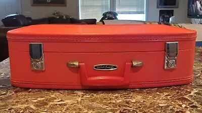 Vintage 1950s Travel Smart Train Plane Suitcase Luggage Red 21x15x6 SUPER CLEAN • $99.99