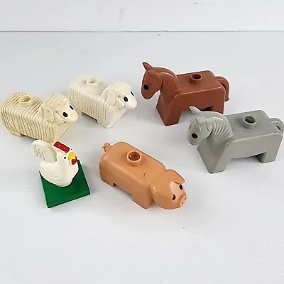 Lego Duplo Vintage Bulk Lot Farm Animals Sheep Horse Pig Chicken Bricks Bundle  • $29.90