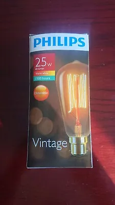 Philips Vintage Edison Style Filament ST58 25w B22 220-240v. 60 Lumen 2700k • $25.95