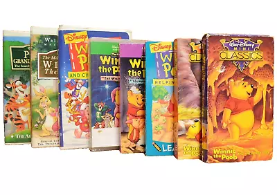 Winnie The Pooh Vhs Lot Of 8 Disney Mini Classics New Adventures Rare • $21