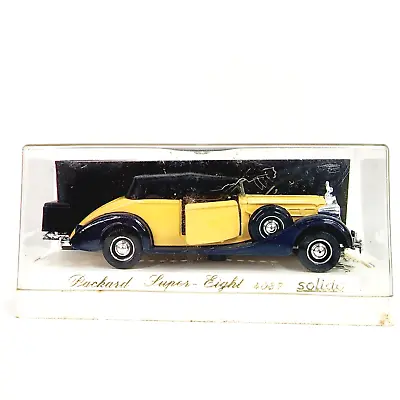 Solido 1937 Packard Super-Eight 1/43 Scale Yellow And Navy Age D'Or Diecast Car • $26.95