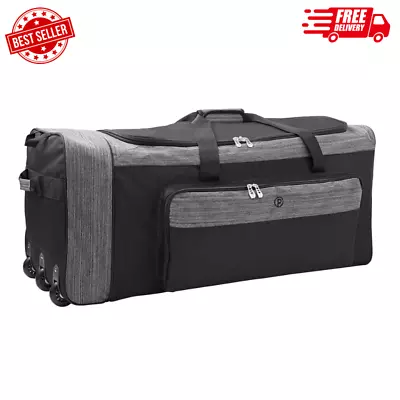 Bolso De Viaje Con 3 Ruedas 36  Lona Equipaje Grande Maleta Plegable Poliester • $53.59