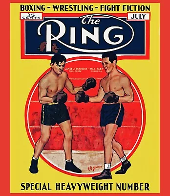 James Braddock V Max Baer Wall Art Poster Of Ring Mag Cover 1935 - 8x10 Photo • $6.99