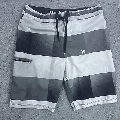 Men's Hurley Board Shorts Size 32 -Preowned Black Gray • $9.99