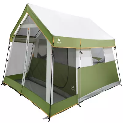 Ozark 8-Person Family Cabin Tent 1 Room Screen Porch Green Dim: 12'X11'X7' • $158.97
