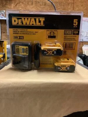 $125 • Buy DEWALT 20V MAX Battery Starter Kit With 2 Batteries, 5.0Ah (DCB205-2CK)