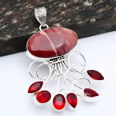 Mookaite Jasper Garnet Gemstone Handmade Pendant Jewelry 2.8  AP-13705 • $3.99