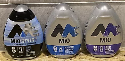 LOT OF 5 Bottles MiO  BLUEBERRY LEMONADE / BERRY BLAST & GRAPE FLAVOR ENHANCER • $24.94