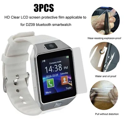 3Pcs Clear LCD Screen Protector Films For DZ09 Bluetooth-compatible Smart Watch • $10.44