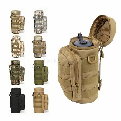 Kettle Bag Tactical Molle Water Bottle Carrier Holder Pouch Adjustable Outdoor • $29.22