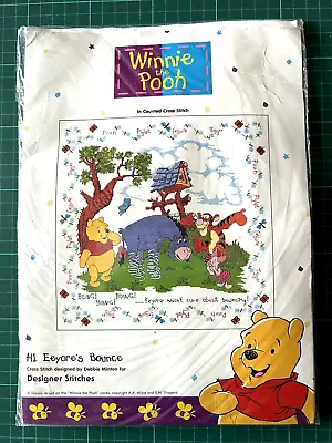 WINNIE The POOH Eeyore's Bounce Cross Stitch Kit - H1 Designer Stitches 13 X13  • £22