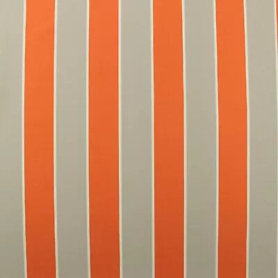 P Kaufmann Odl Cabana Stripe Tangerine Orange Outdoor Indoor Fabric Bty 54 W • $13.99