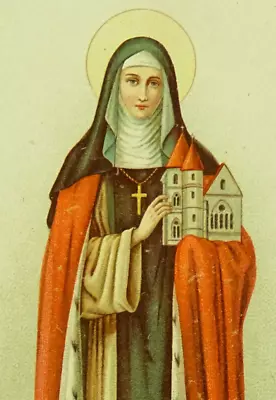 St Hedwig Of Silesia Vintage Holy Card German Patron Saint Orphans • $11.25