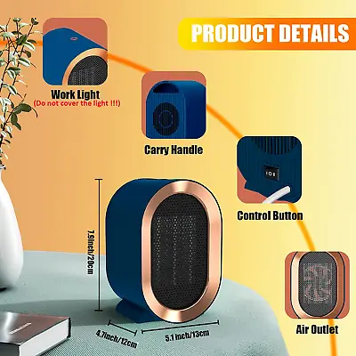 Personal Mini Electric Ceramic Heater Indoor Office Room • $27.50