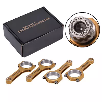 Titanized H-Beam Connecting Rods For VW Golf Gti 1.8T 2.0L 16V 20V 4 Cyl 144mm • $409.84