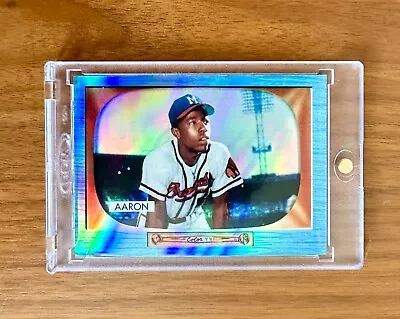 1955 Bowman 179 Hank Aaron Blue Refractor SP 2013 Bowman Atlanta Braves • $5