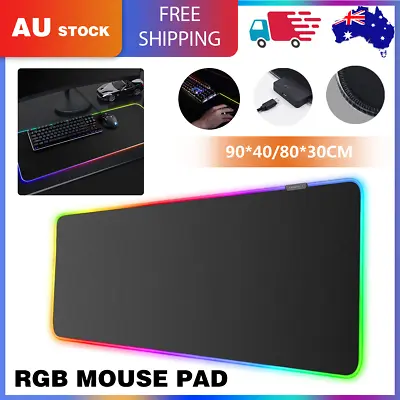 $14.99 • Buy LED Gaming Mouse Pad Large RGB Extended Mousepad Keyboard Desk Anti-slip Mat