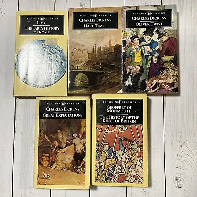 Lot Of 5 Vintage Penguin Classics Livy Charles Dickens Geoffrey Monmouth • $14.99