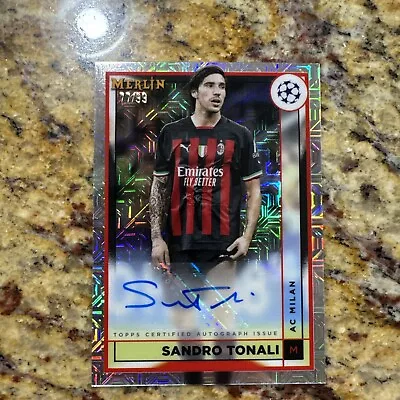 Sandro Tonali 2022-23 Topps Merlin Chrome UEFA Auto Mojo Refractor AC Milan /99 • $4.99