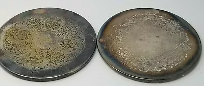 Veiled Prophet Ball 1938 VP St. Louis Trivet Tray Vintage Set Of 2 Silverplate • $29.95