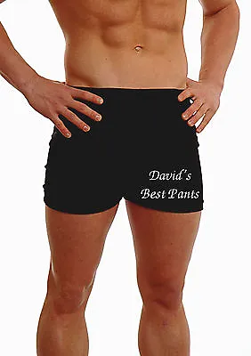 Personalised Boxer Shorts Underwear Birthday Gift David's Best Pants Leg • £10.88