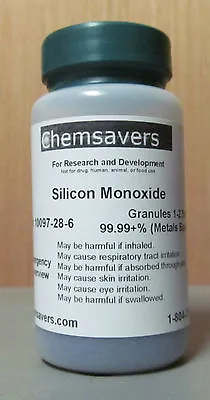 $181 • Buy Silicon Monoxide, Granules 1-2.5mm, Vacuum Deposition Grade, 99.99+%, 100g