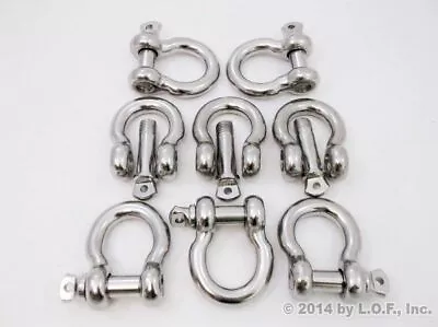 (8) 3/4  Stainless Steel D Ring Anchor Bow Shackle W 3/4  Pin OFF-ROAD RECOVERY • $312.84