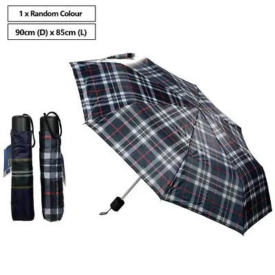 $19.95 • Buy 3 Folding Umbrella Tartan Pattern Windproof Anti Rain Compact Travel Umbrella