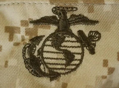 Usmc Marine Corps Denim Desert Tan Marpat Bdu Camo Combat Cap 8 Point Cover Md • $24.99