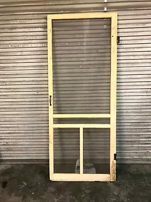 Vintage Antique Wood Screen Storm Door Circa 1950s To 1960s • $80